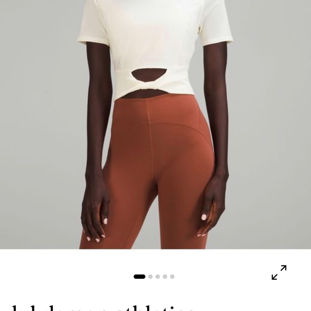 Lululemon Cropped Cotton Ribbed Band Tee white